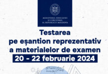 A început testarea materialelor de examen pentru elevii din învățământul primar, gimnazial și liceal