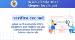 Alegătorii din localitățile unde pe 16 noiembrie 2025 vor avea loc alegeri locale noi sunt îndemnați să verifice corectitudinea întocmirii listelor electorale