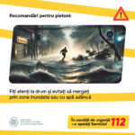 Avertizare cod galben de ploi puternice și risc hidrologic