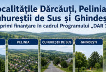 Localitățile Dărcăuți, Pelinia, Cuhureștii de Sus și Ghindești vor primi finanțare în cadrul Programului „DAR 1+3”