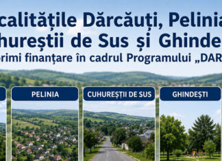 Localitățile Dărcăuți, Pelinia, Cuhureștii de Sus și Ghindești vor primi finanțare în cadrul Programului „DAR 1+3”