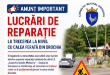 Atenție! Restricții temporare de circulație la trecerea la nivel cu calea ferată din Stația Drochia
