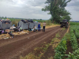 Acțiune de salubrizare pe malul lacului de acumulare Costești–Stânca