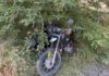 Motocicletă răsturnată la Mîndîc. Un copil de 3 ani și doi adulți au ajuns la spital