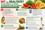 Mit sau realitate? Poți face intoxicație cu nitrați după ce mănânci pepene verde ?