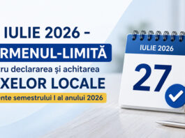 27 iulie: termenul-limită pentru declararea și achitarea taxelor locale aferente semestrului I al anului 2026