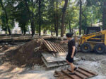 Scena din Parcul „Mihai Eminescu” din Soroca, în plin proces de modernizare