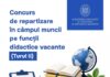 Turul II al Concursului de repartizare a absolvenților în câmpul muncii pe funcții didactice vacante