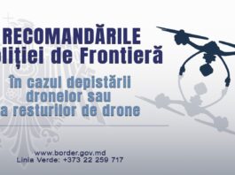 Recomandări de securitate în cazul depistării dronelor sau a resturilor de drone