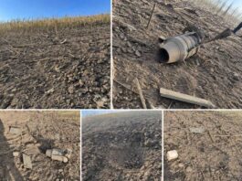 Dronă căzută într-un lan de floarea-soarelui la Rîșcani. Impactul a provocat patru focare de incendiu