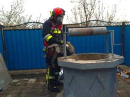 Bărbat salvat după ce a căzut într-o fântână