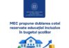 MEC propune dublarea cotei rezervate educației incluzive în bugetul școlilor