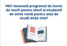 MEC lansează programul de burse de merit pentru elevii și studenții de etnie romă pentru anul de studii 2026-2027
