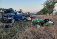 Minitractor lovit din spate de un Mitsubishi pe traseul R-7. Un bărbat a murit